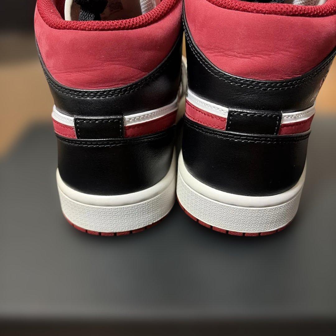 シューズ(男性用) Nike Air Jordan 1 Mid WHITE/GYMRED