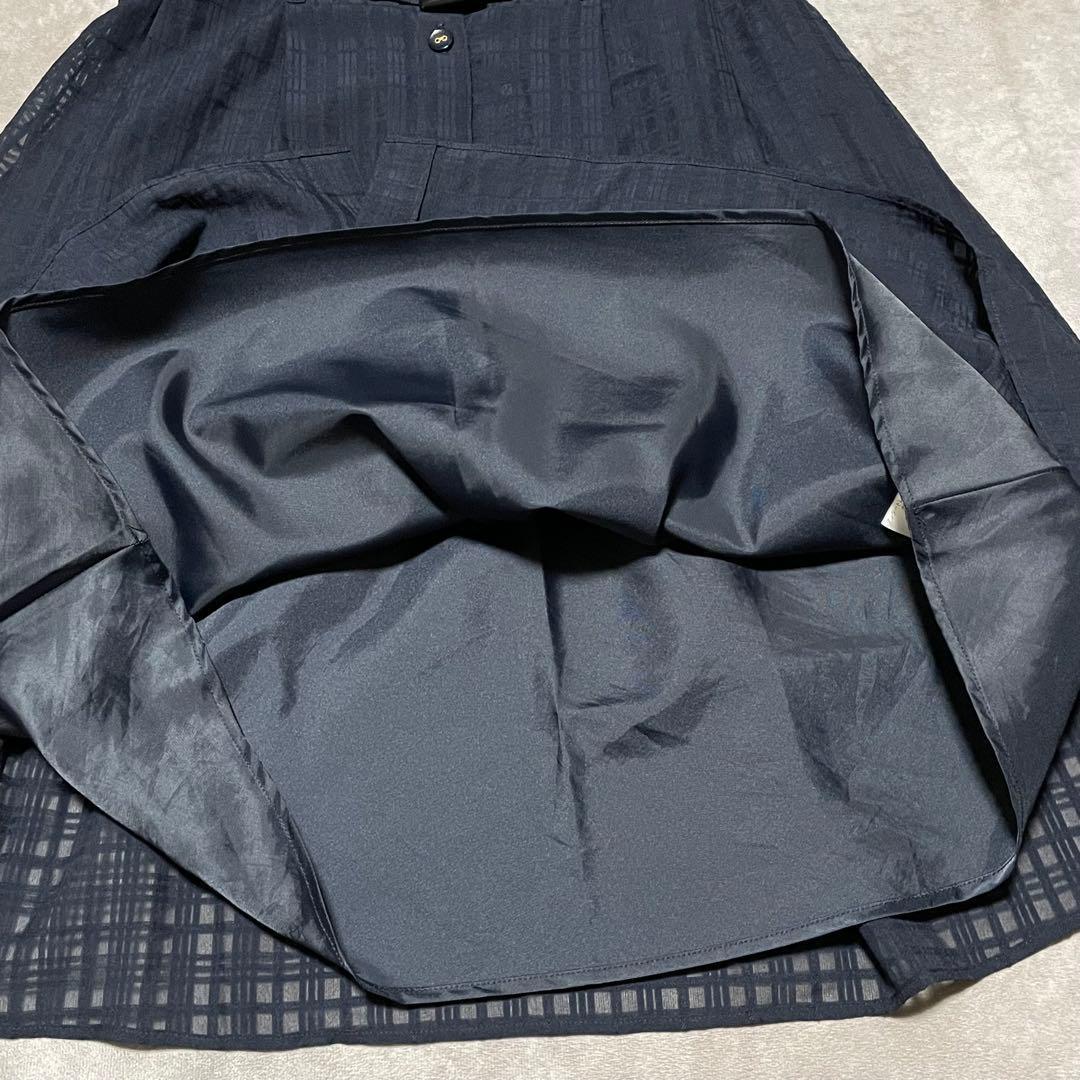 ブルーレーベルクレストブリッジ　シャツワンピース　半袖　ベルト　キャミ付き　36