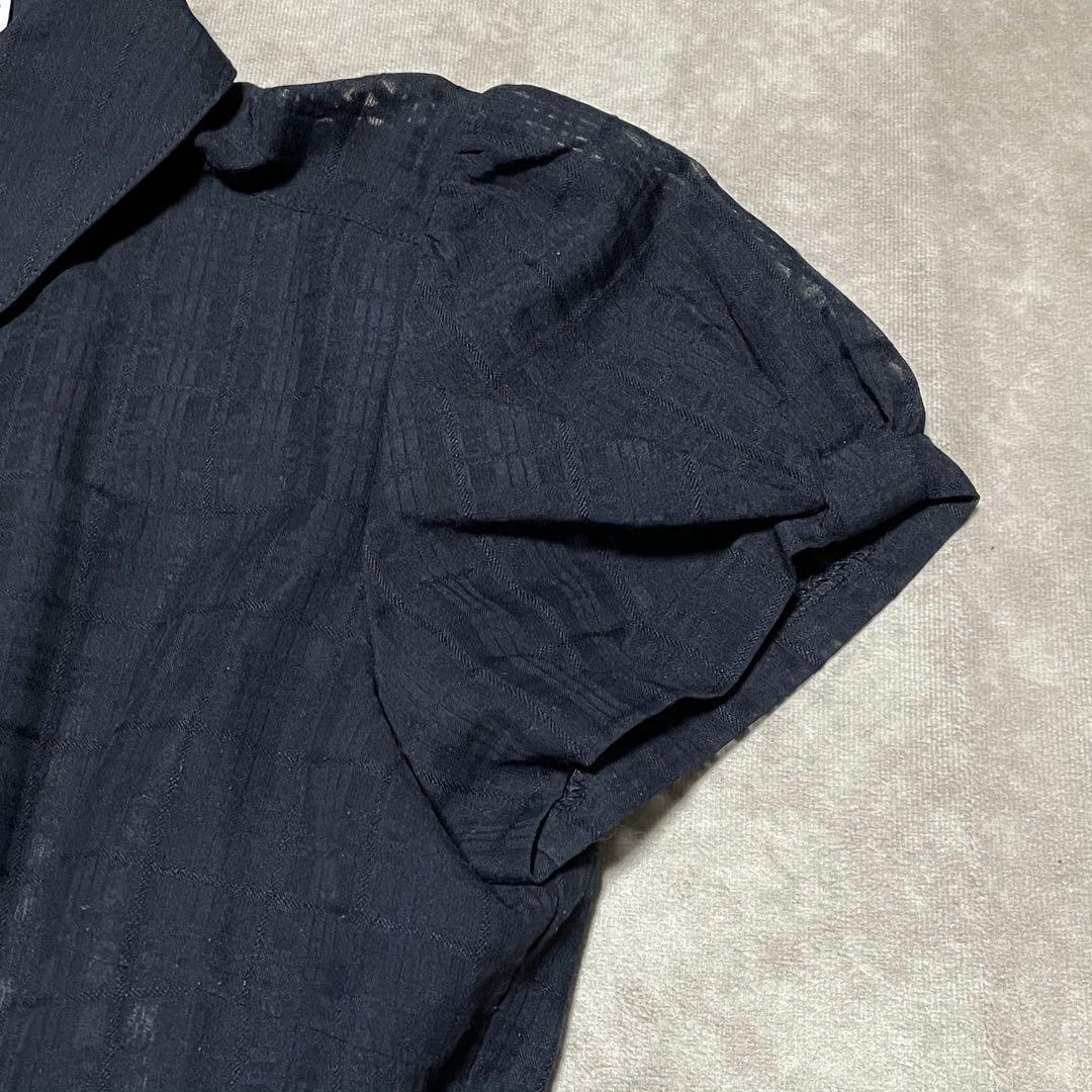 ブルーレーベルクレストブリッジ　シャツワンピース　半袖　ベルト　キャミ付き　36