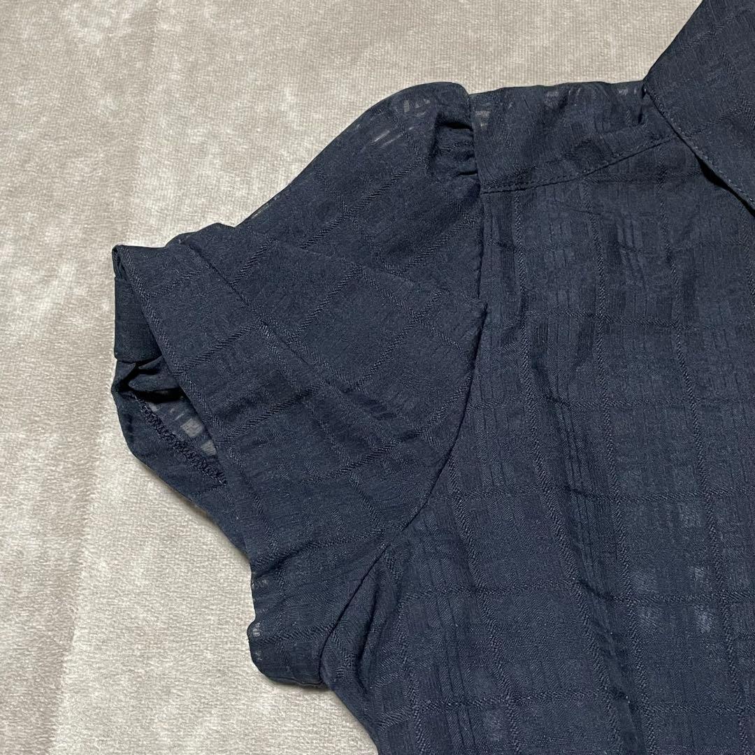 ブルーレーベルクレストブリッジ　シャツワンピース　半袖　ベルト　キャミ付き　36