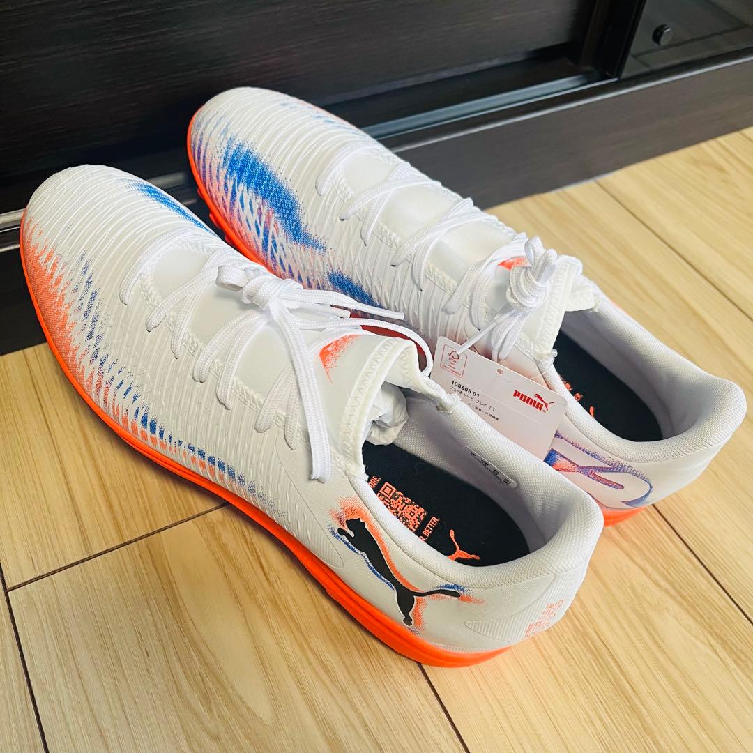 PUMA サッカーシューズ ホワイト/オレンジ/ブルー28cm