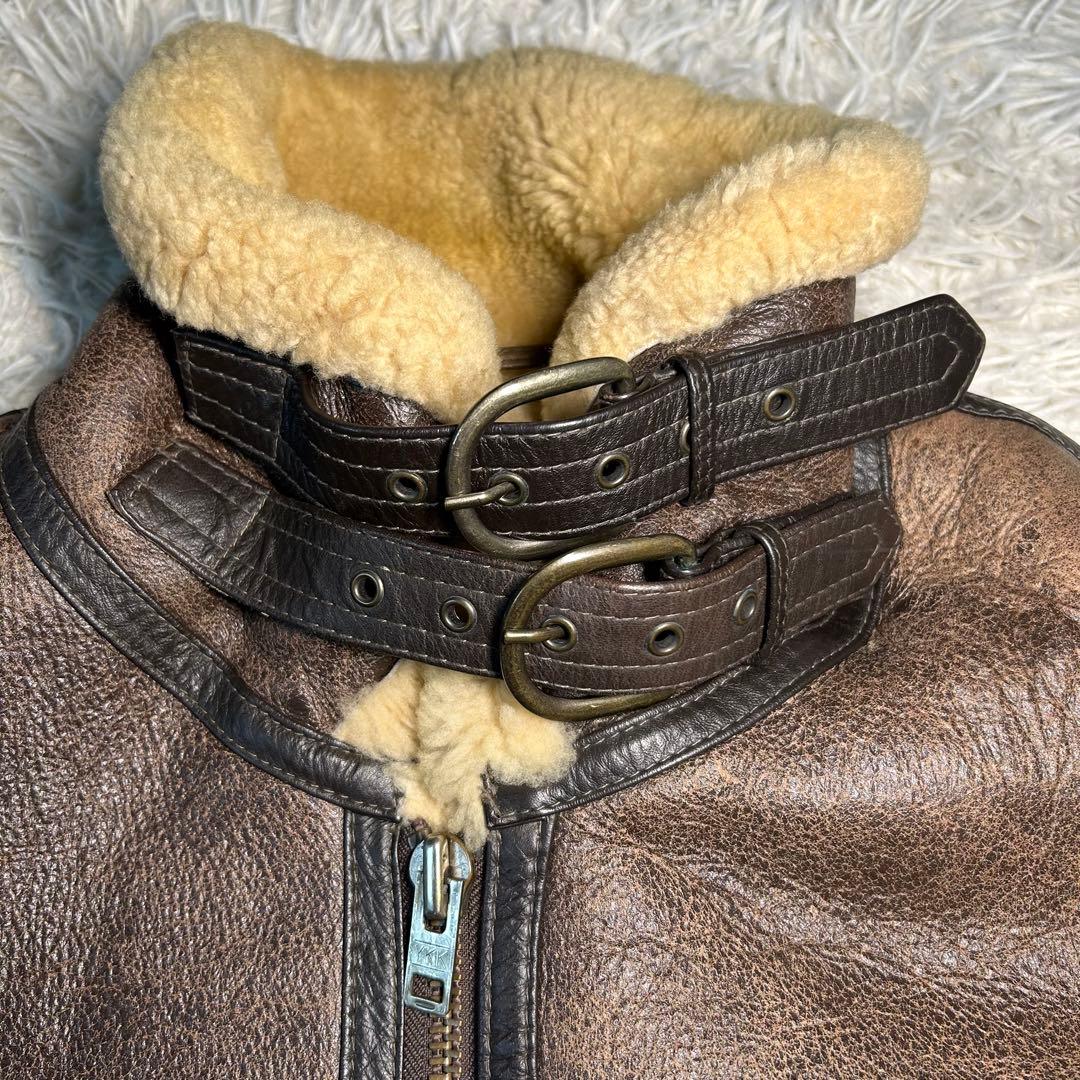 【良品】ハラジュクマザー　フライトジャケット　B-3　リアルムートン　Lサイズ