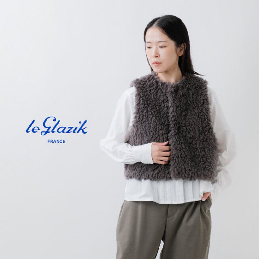 LE GLAZIK｜エコファー クルーネック ジレ ベスト