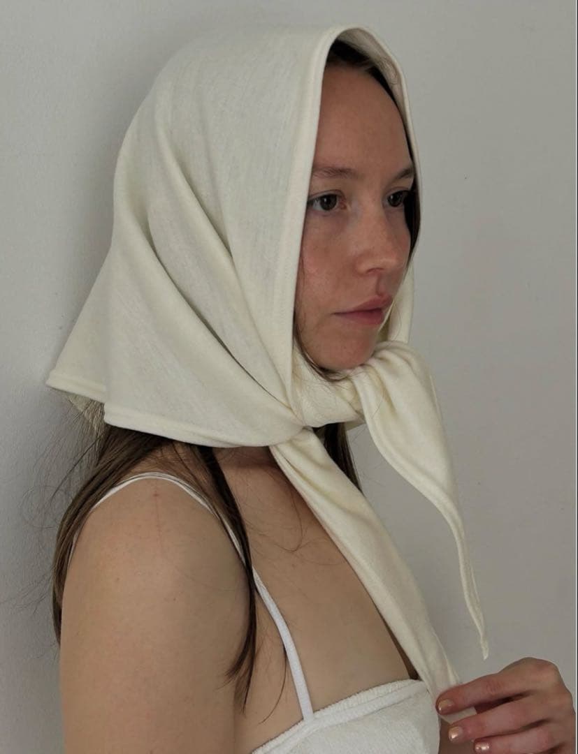 小物 draw drawers Wool Scarf white