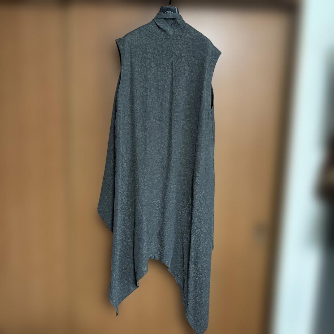 美品☆Keimeiケイメイ清水恵萌シルク100% チャコールグレー ロングベスト