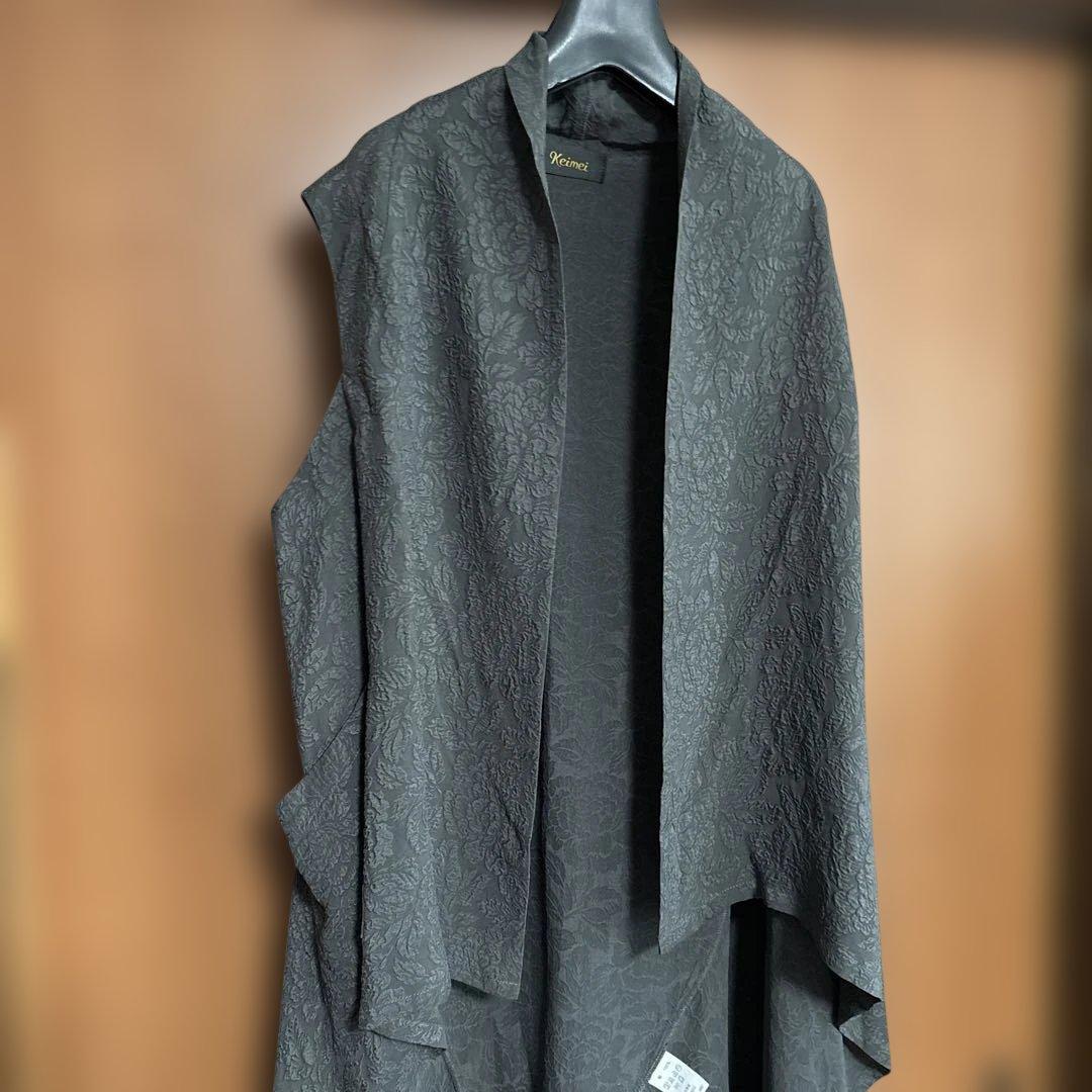 美品☆Keimeiケイメイ清水恵萌シルク100% チャコールグレー ロングベスト