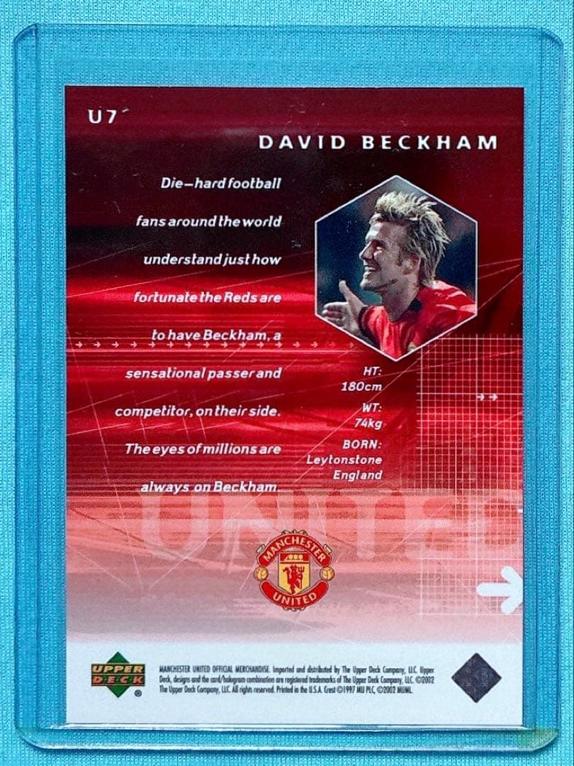2002 UD マンチェスター・ユナイテッド デビッド・ベッカム カード ①