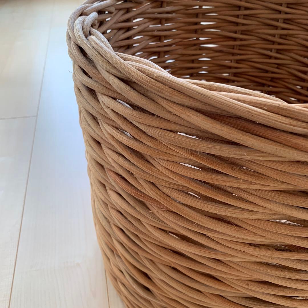 無印良品　プランターカバー　ラタン　バスケット　大きめ　廃盤品