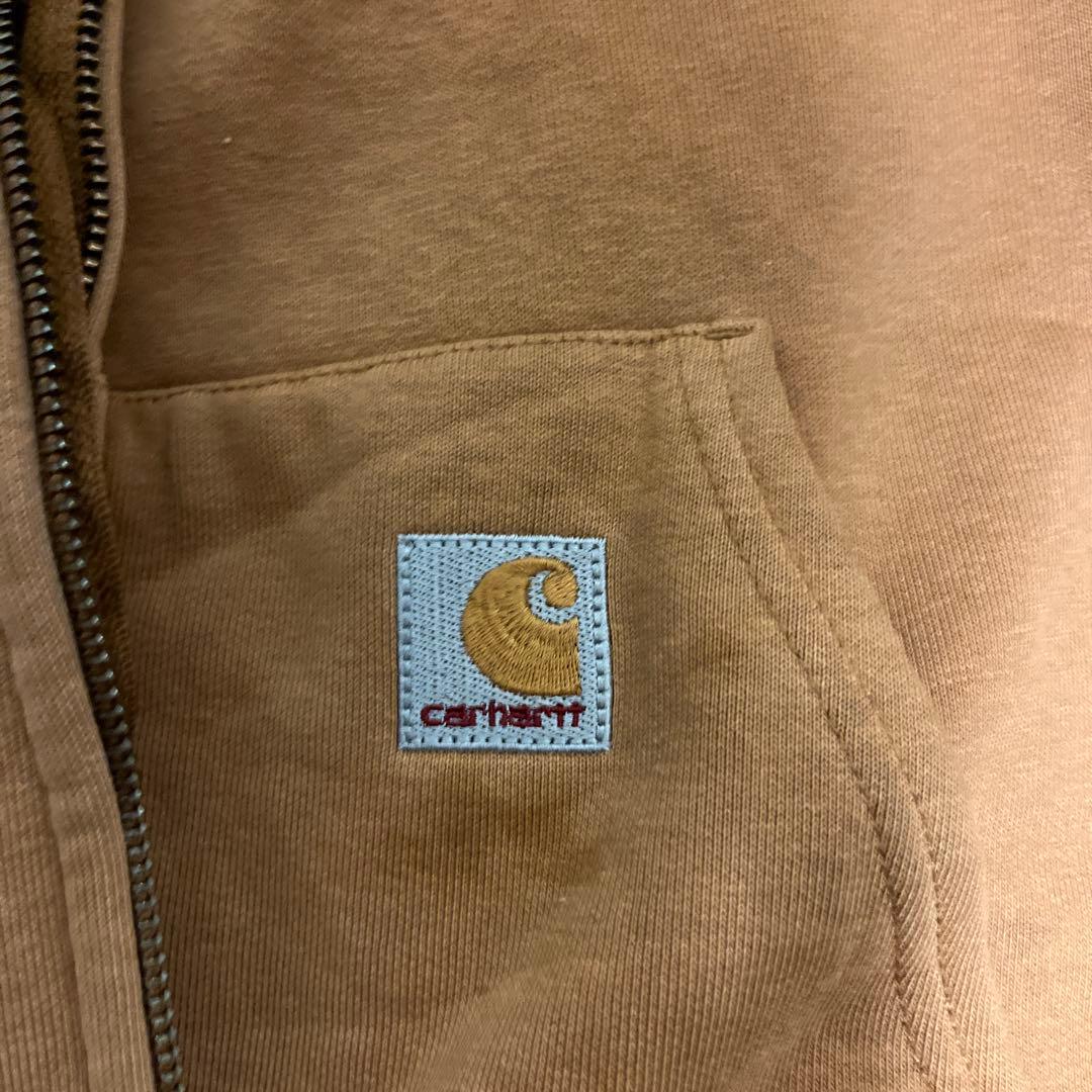 Carhartt ブラウン フルジップフーディ