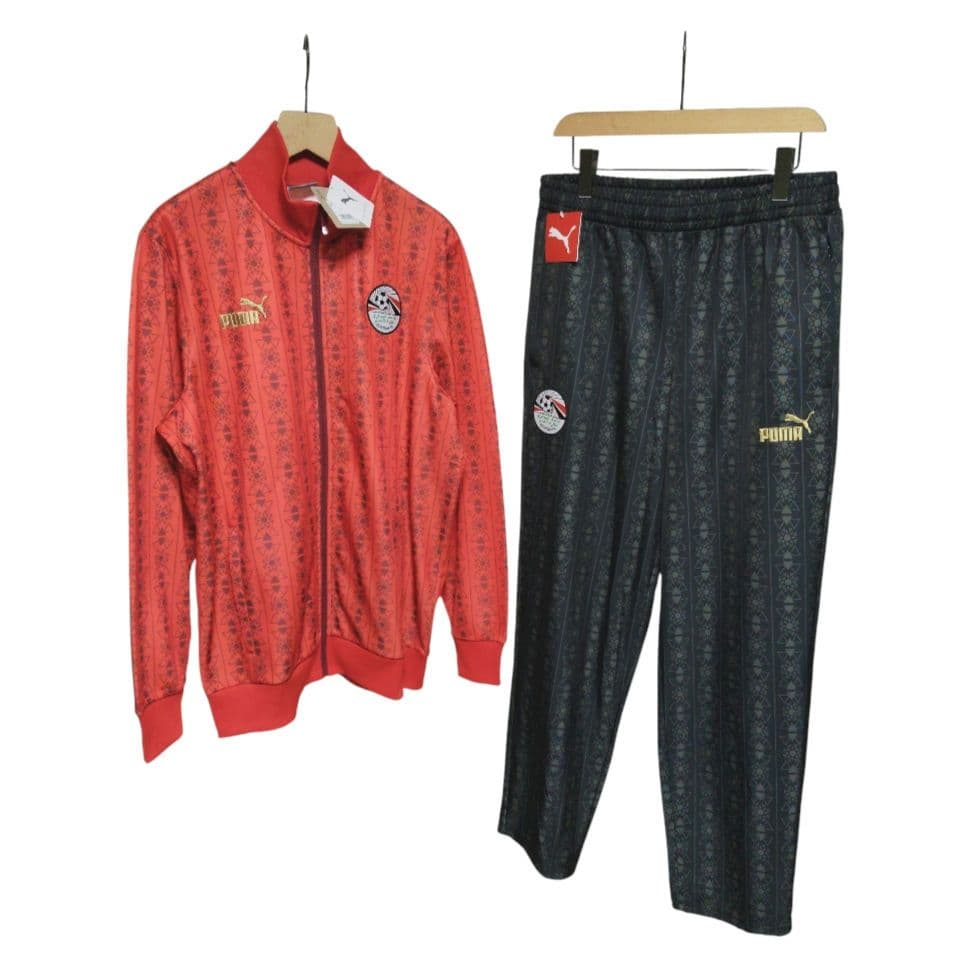 新品 希少品 サッカー エジプト代表 オフピッチウェア ジャージ上下セット 総柄