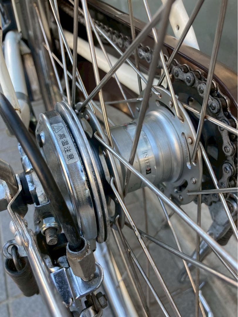 中古電動自転車 パナソニック リチウムビビFX 26インチ 白 横浜 №3733
