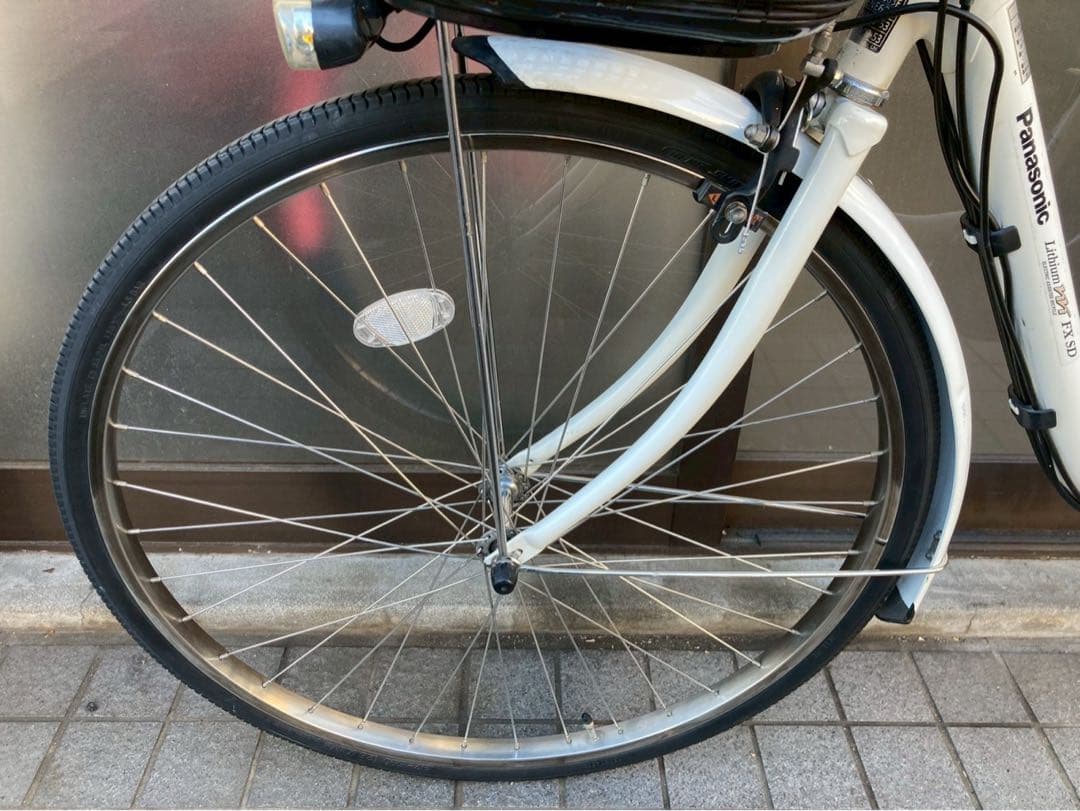 中古電動自転車 パナソニック リチウムビビFX 26インチ 白 横浜 №3733