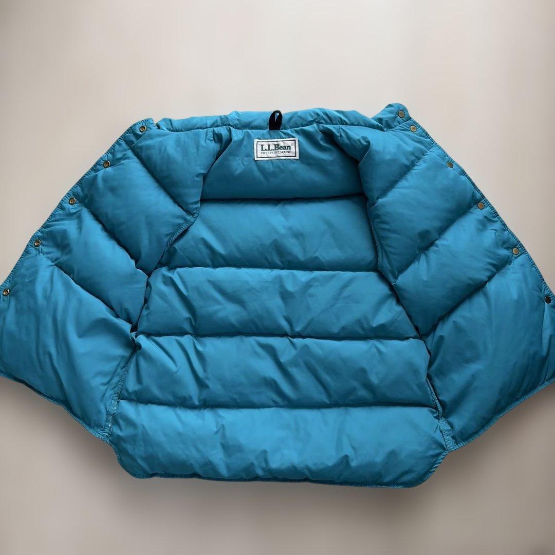ア*グ様 【美品】　L.L.Bean ダウンベスト　ターコイズブルー　80s