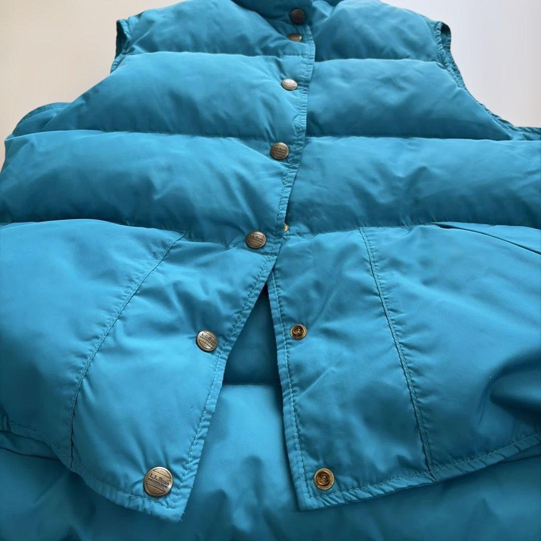 ア*グ様 【美品】　L.L.Bean ダウンベスト　ターコイズブルー　80s