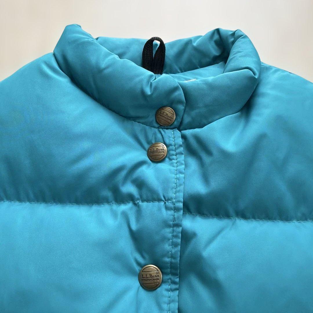 ア*グ様 【美品】　L.L.Bean ダウンベスト　ターコイズブルー　80s