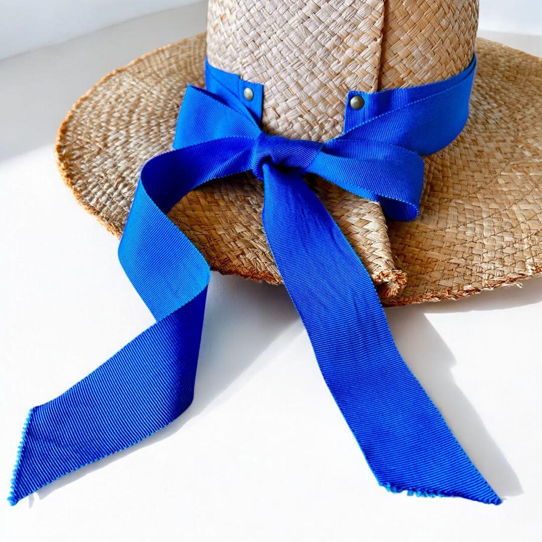 新品 Lola HATS ローラハット リボン付き麦わら帽子　FIRST AID