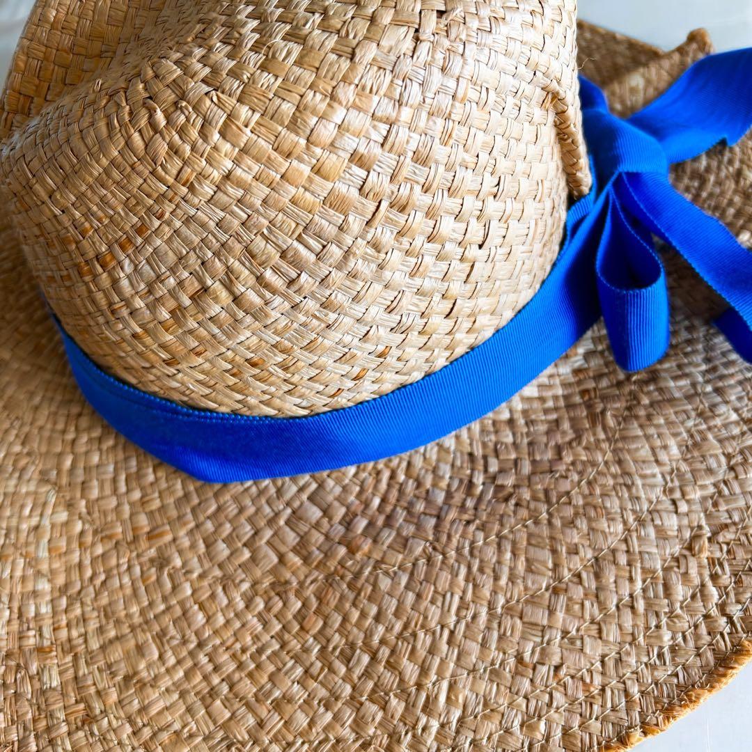 新品 Lola HATS ローラハット リボン付き麦わら帽子　FIRST AID