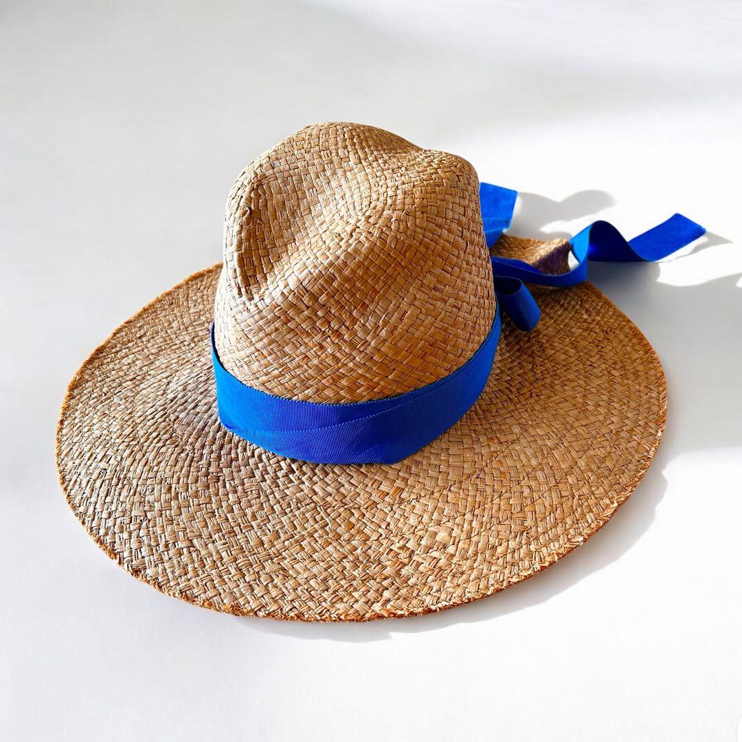 新品 Lola HATS ローラハット リボン付き麦わら帽子　FIRST AID