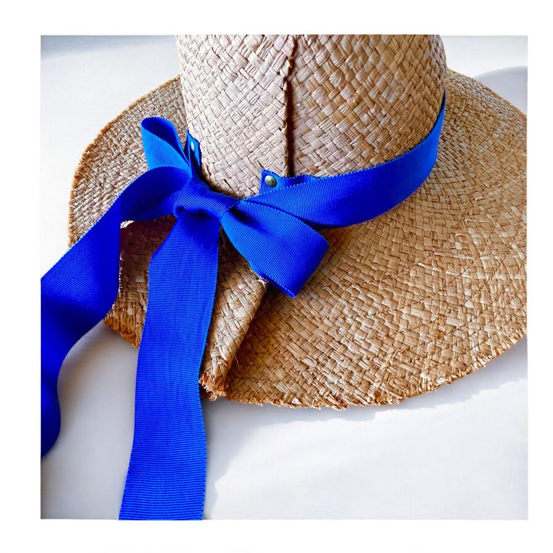 新品 Lola HATS ローラハット リボン付き麦わら帽子　FIRST AID