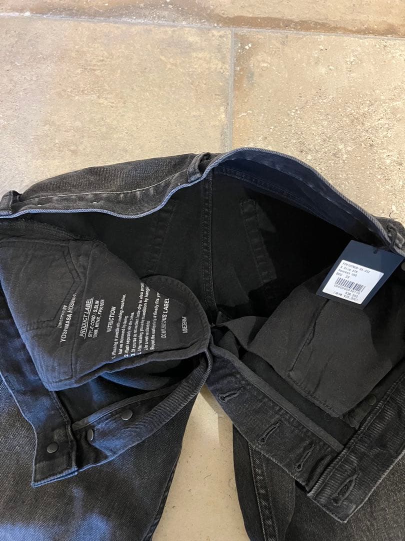 新品　干場別注　マインデニム　クロップド　デニム　黒　33インチ（10サイズ）