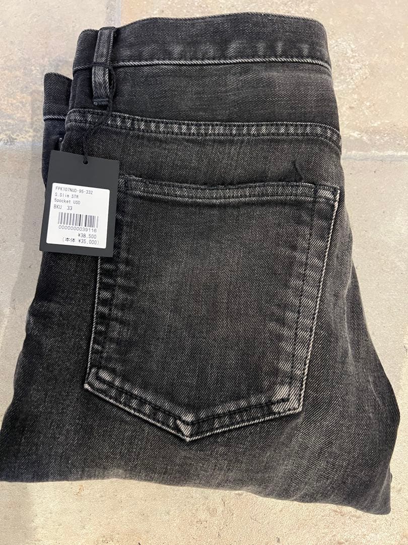 新品　干場別注　マインデニム　クロップド　デニム　黒　33インチ（10サイズ）