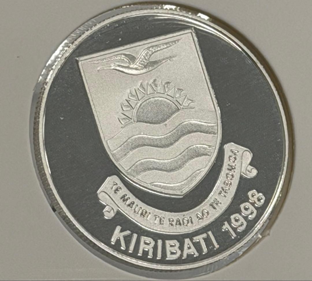 1998年キリバス共和国タイタニック沈没記念2ドルプルーフ銀貨 （未使用）