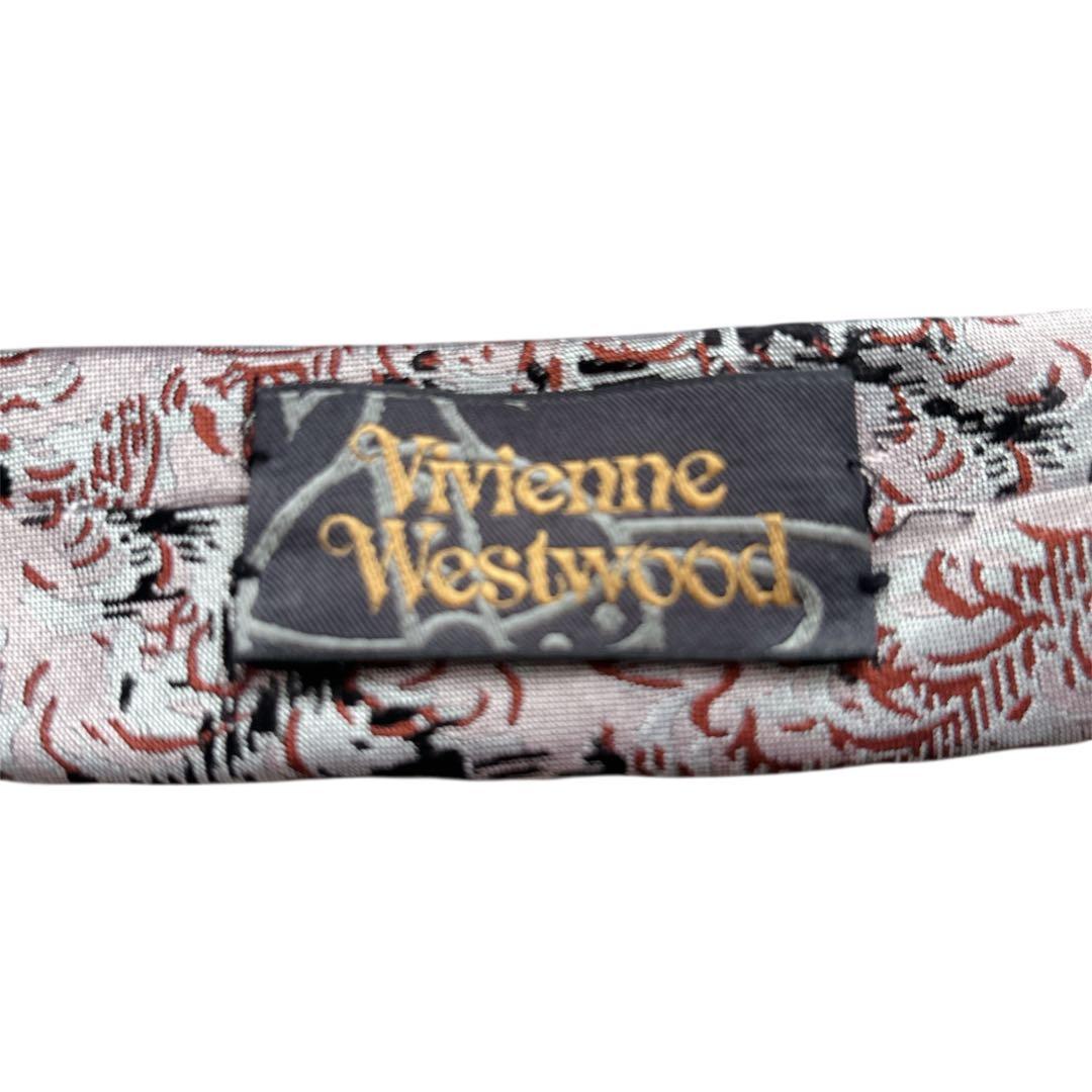 極美品✨ Vivienne Westwood ネクタイ　ピンク系 オーブ柄 希少