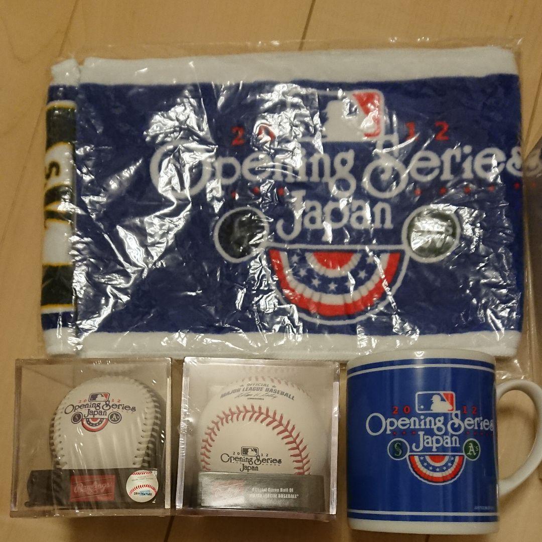 2012MLB開幕戦グッズ公式球・記念球・タンブラー・うちわ・タオル・マグカップ