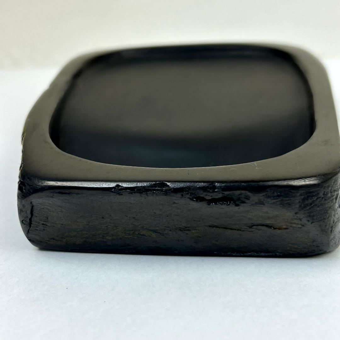 【美品　新品？】雨畑硯　峯硯堂本舗　山梨の名工　雨宮正廣（峯硯）　天然硯　共桐箱