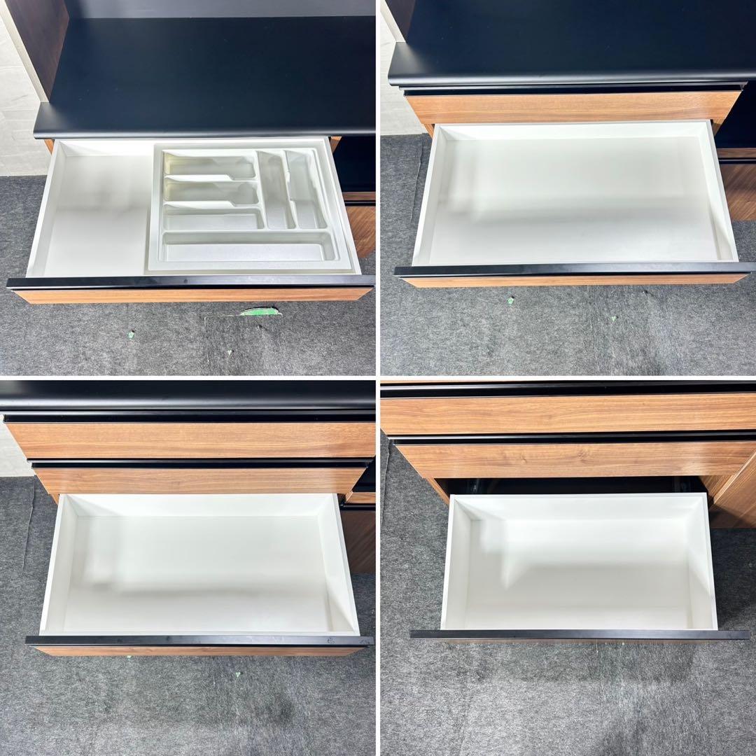 古賀家具 食器棚 幅120cm サンタナ 完成品 キッチンボード d5122