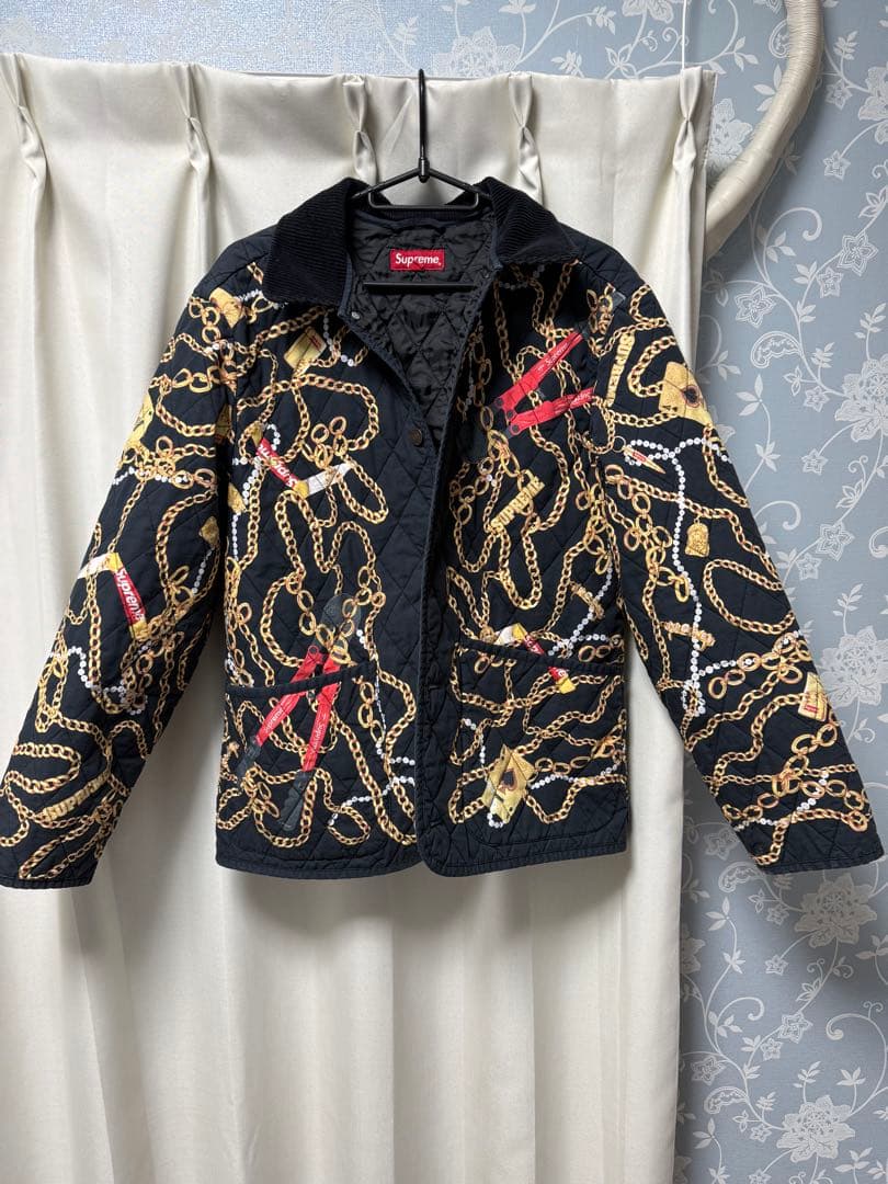 Supreme Chains Quilted Jacket キルティングSサイズ