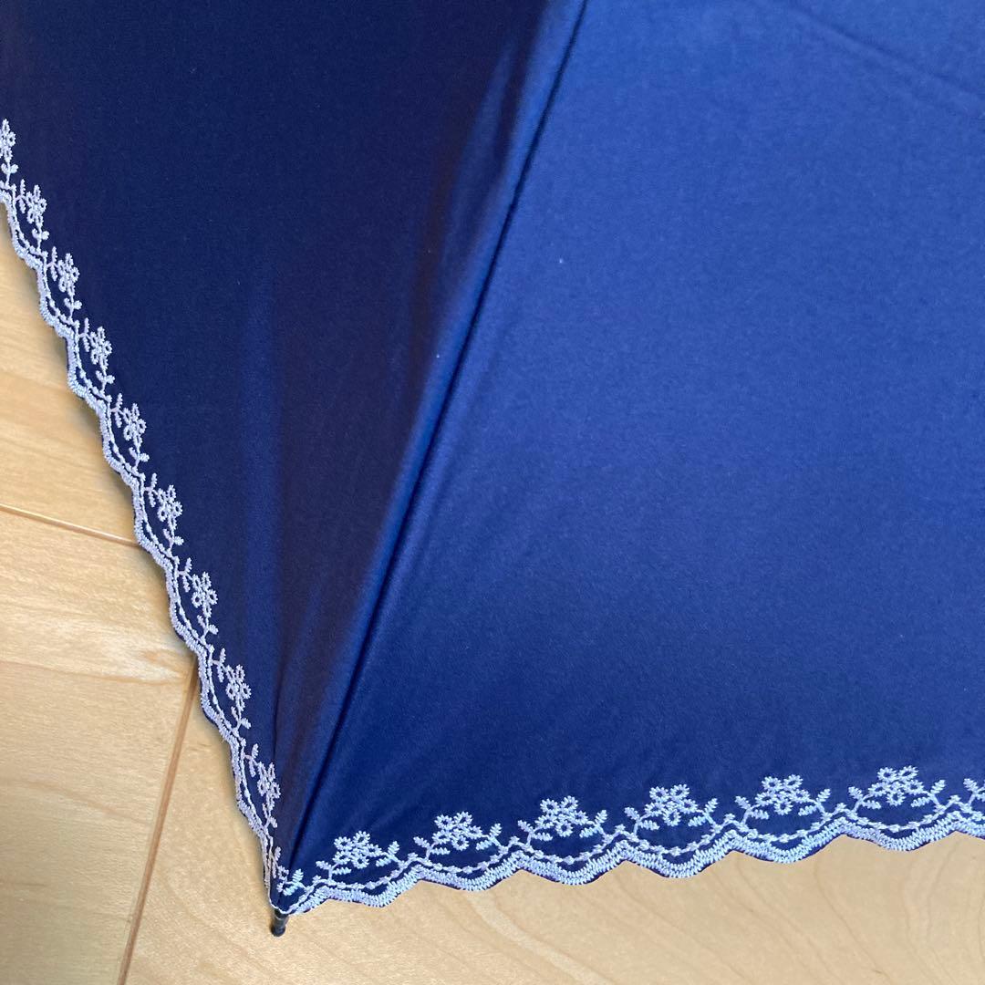 美品ポロラルフローレン 折り畳み日傘ネイビー晴雨兼用/遮光UV99%紺ポニー刺繍