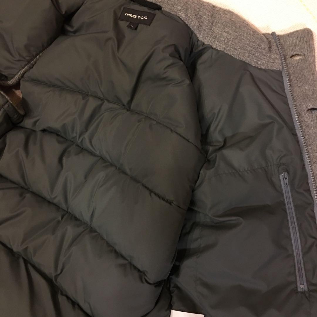 く*た様 THREE DOTS スリードッツ　カシミヤ混メンズ ダウンベスト グ