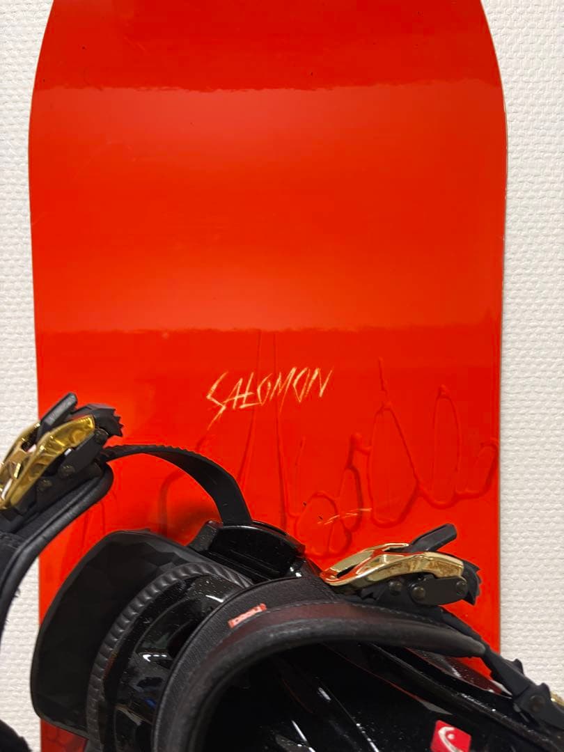 SALOMON スノーボード オレンジ バインディング付き