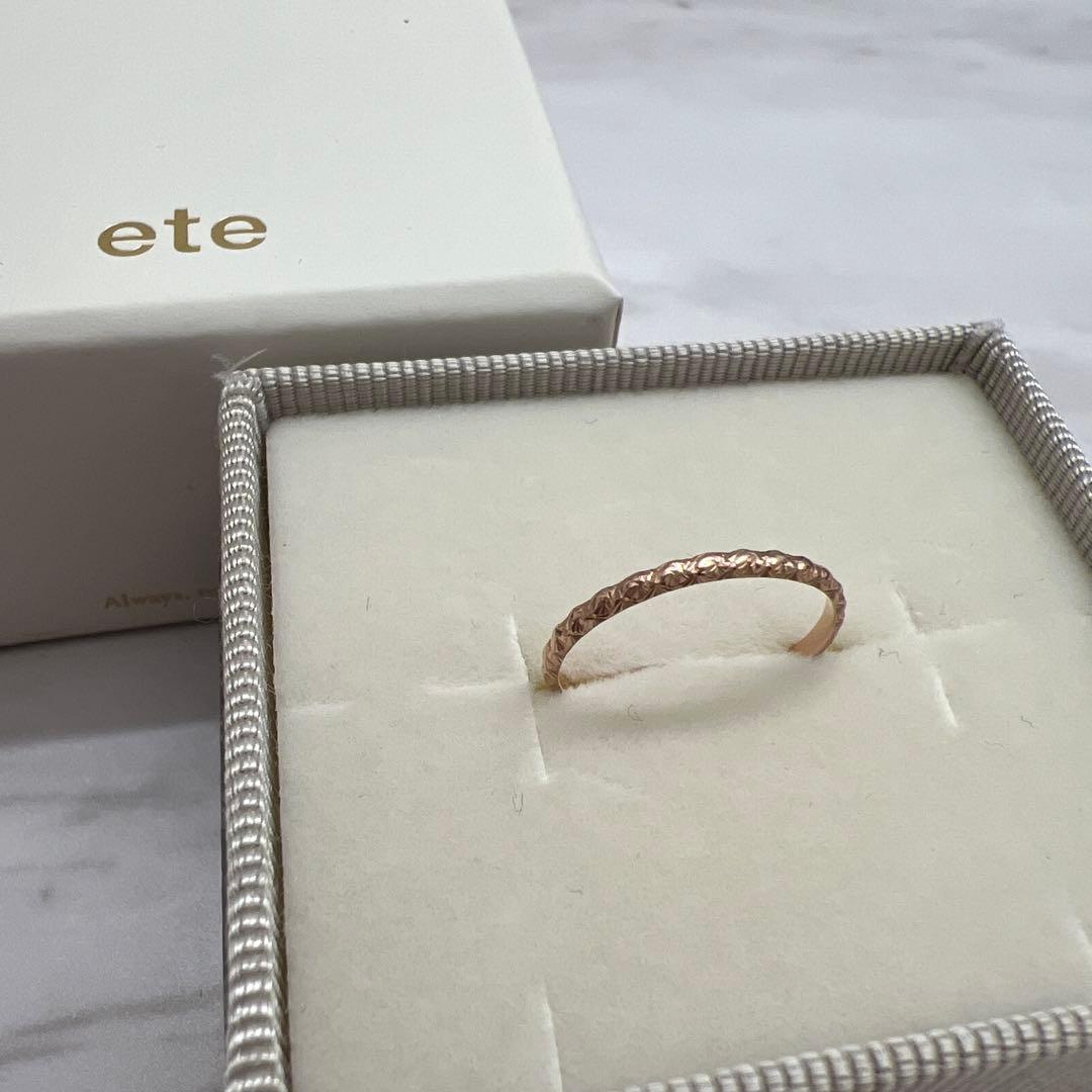 ete エテ k10 カットリング7号ピンクゴールド