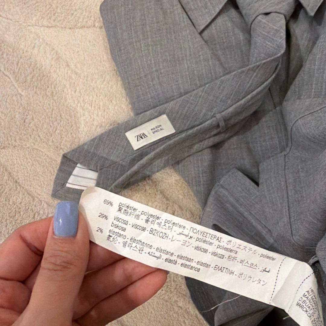 メゾンスペシャル x ZARA ストライプネクタイシャツ