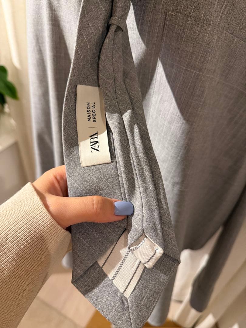 メゾンスペシャル x ZARA ストライプネクタイシャツ