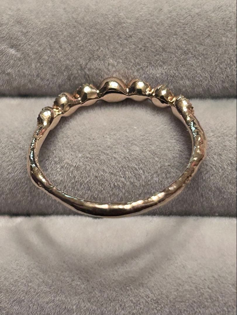 Cloche クロチェ K10 スカル オパール リング