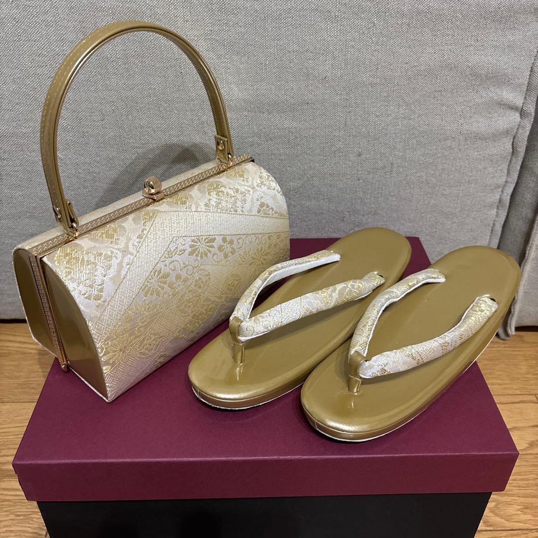 卒業式成人式和装用バッグ草履セット、ショール、髪飾りセット