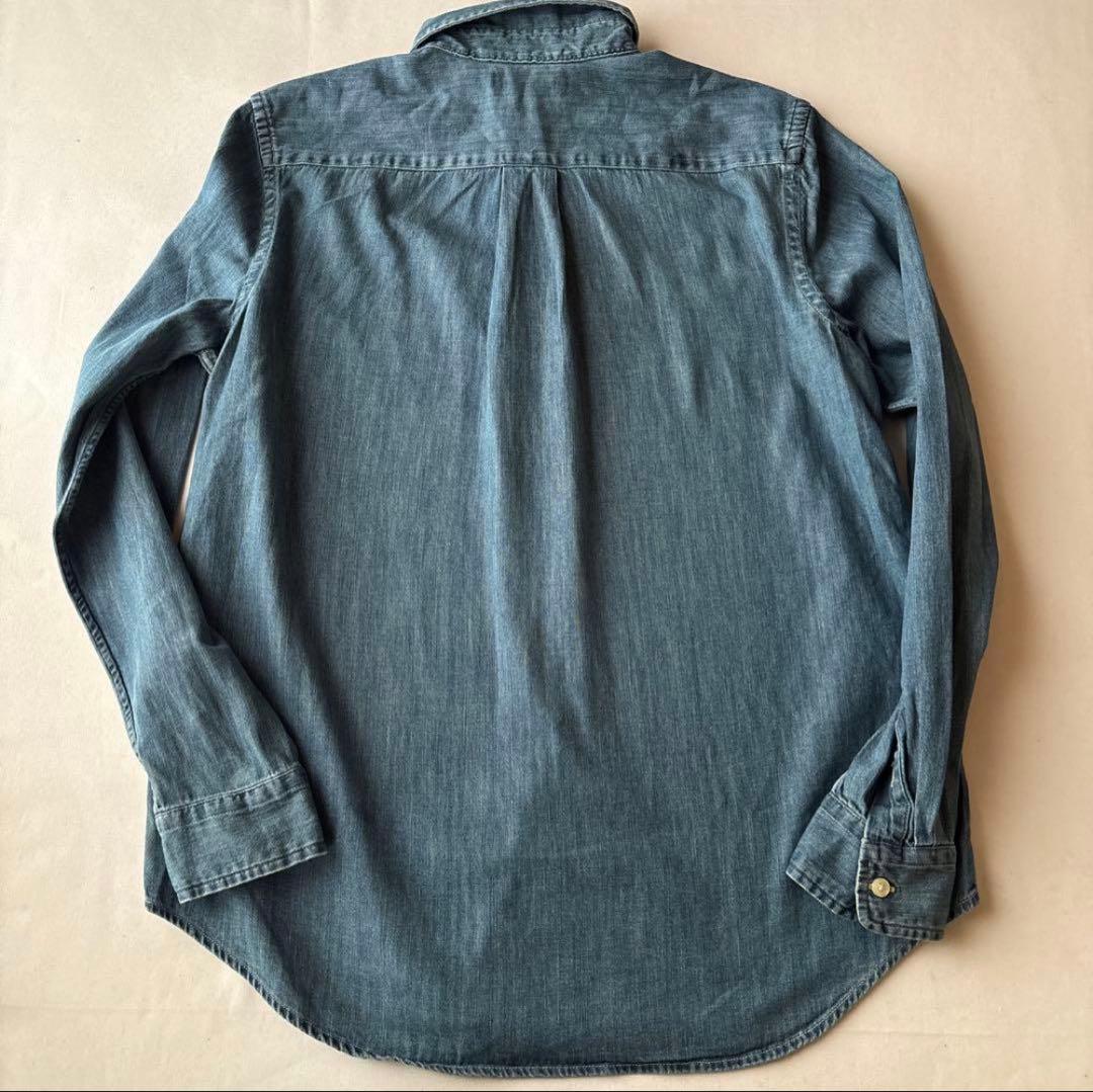 B340新品ポロPoloRalphLaurenダンガリーシャツ長袖デニム(M)