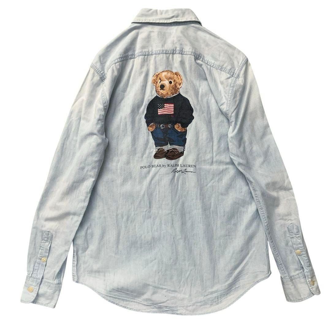 POLO Ralph Lauren　ポロベア　デニムシャツ　シャンブレー　S