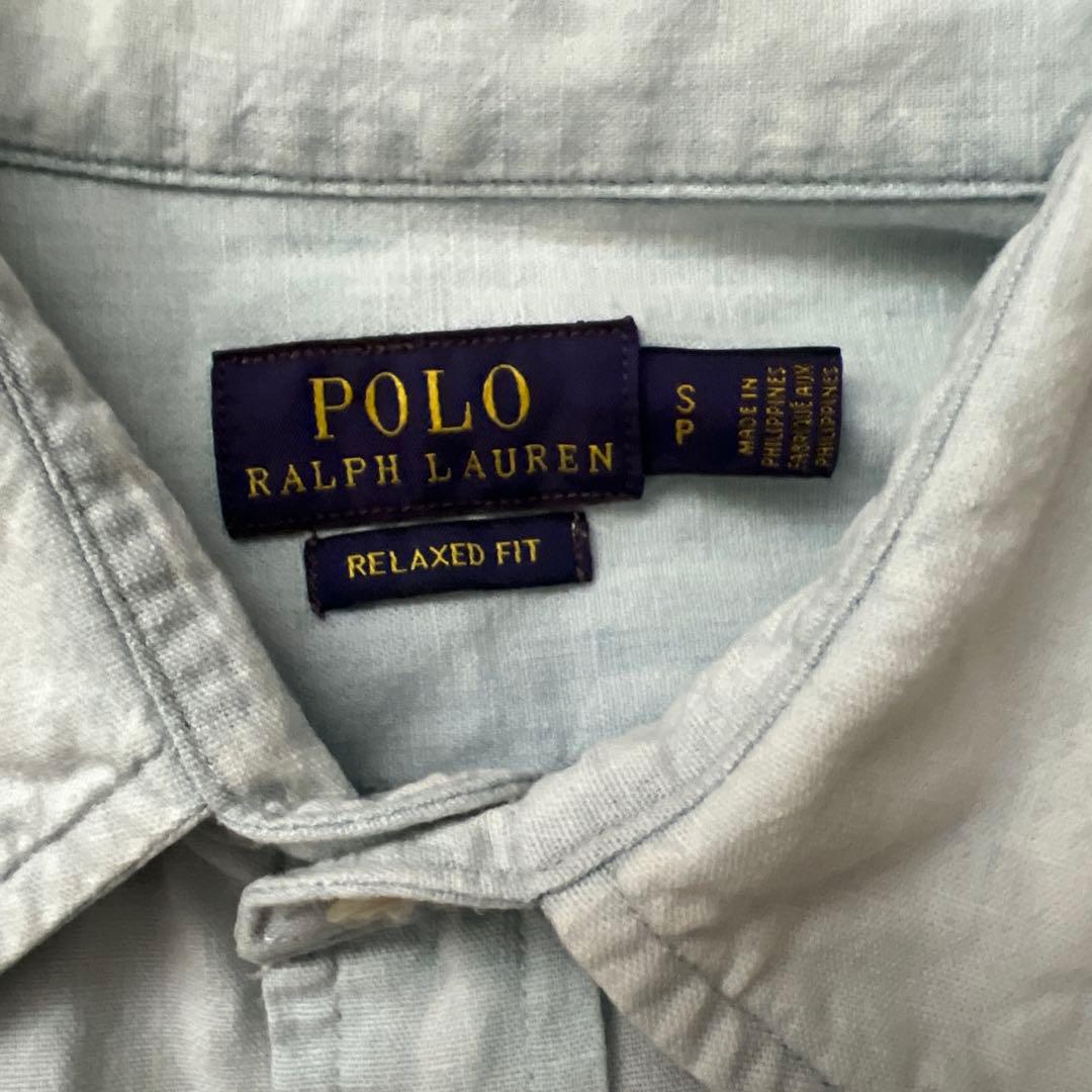 POLO Ralph Lauren　ポロベア　デニムシャツ　シャンブレー　S