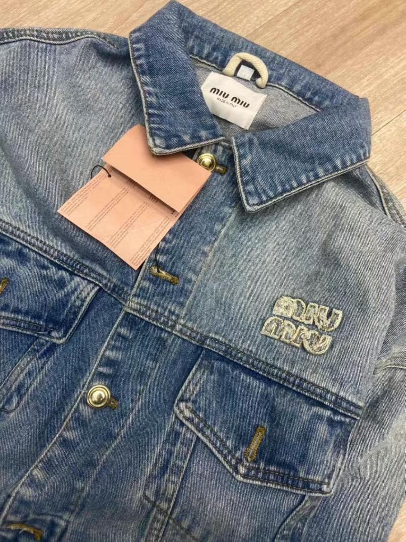 miu miu デニムジャケット ライトブルー 新品タグ付きfj