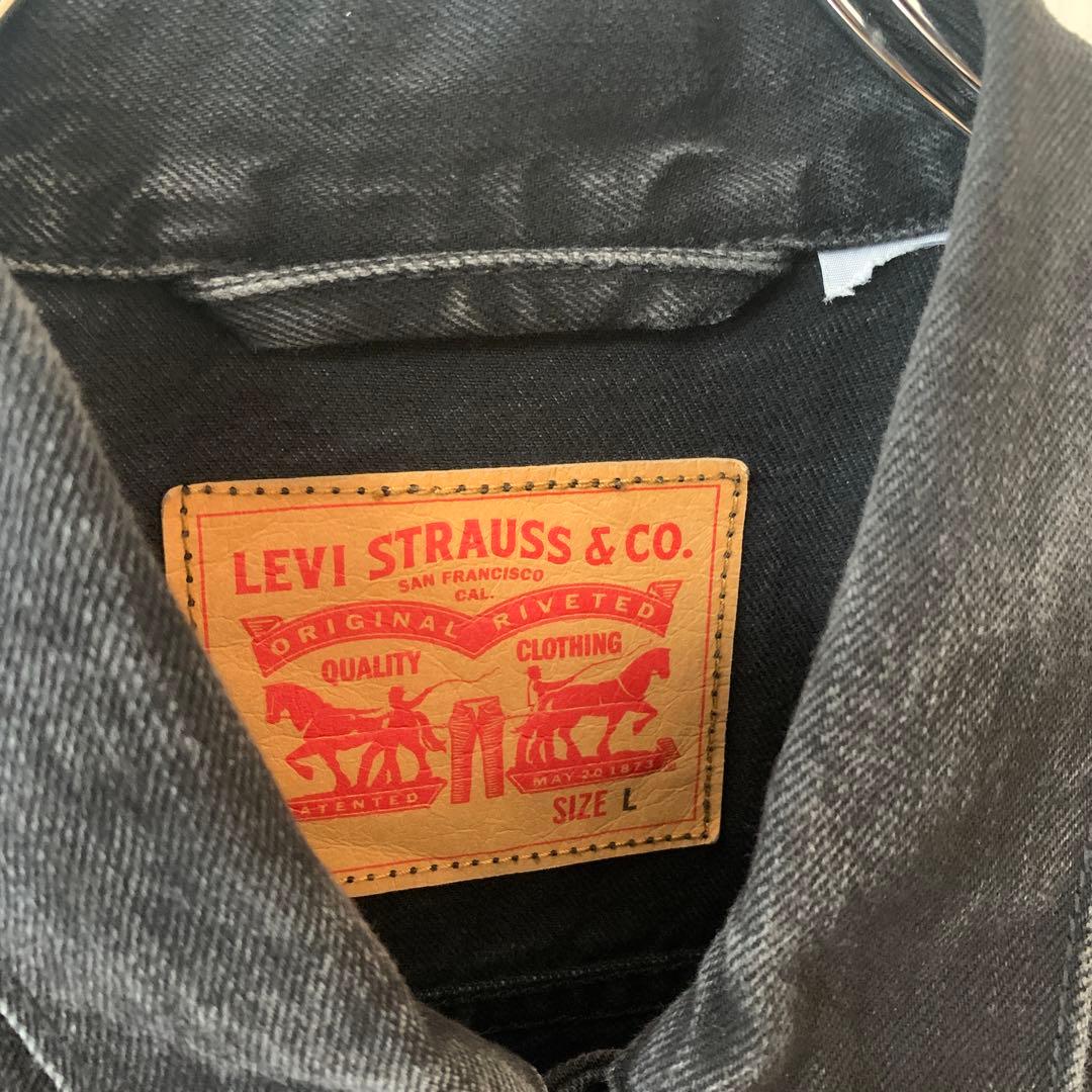 希少✨リーバイスLevi's ブラック フェード　デニムジャケット　サイズL