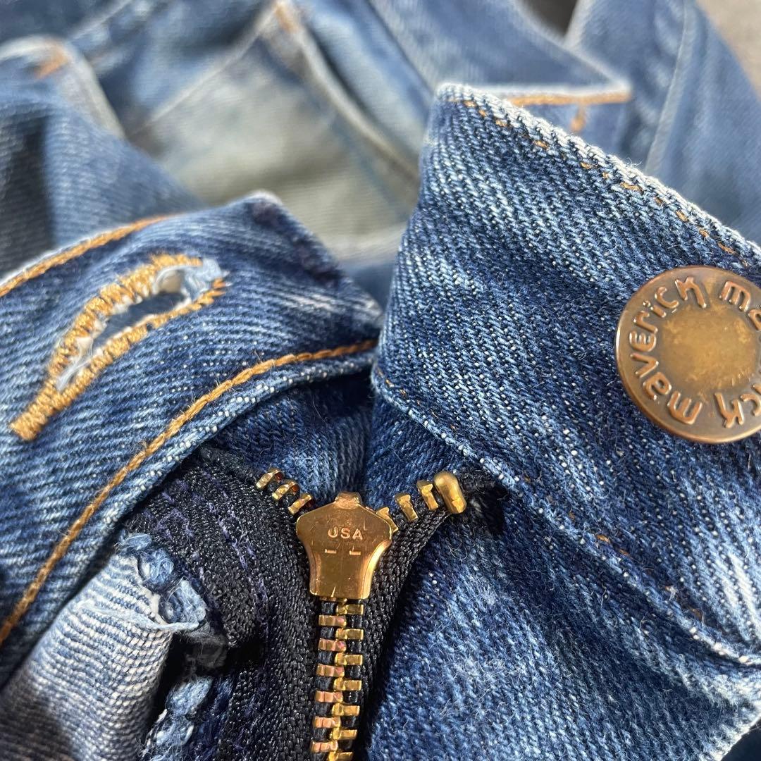 70s USA製 MAVERICK デニムパンツ W40 TALONZIP