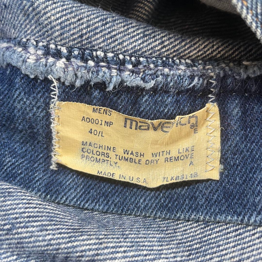 70s USA製 MAVERICK デニムパンツ W40 TALONZIP