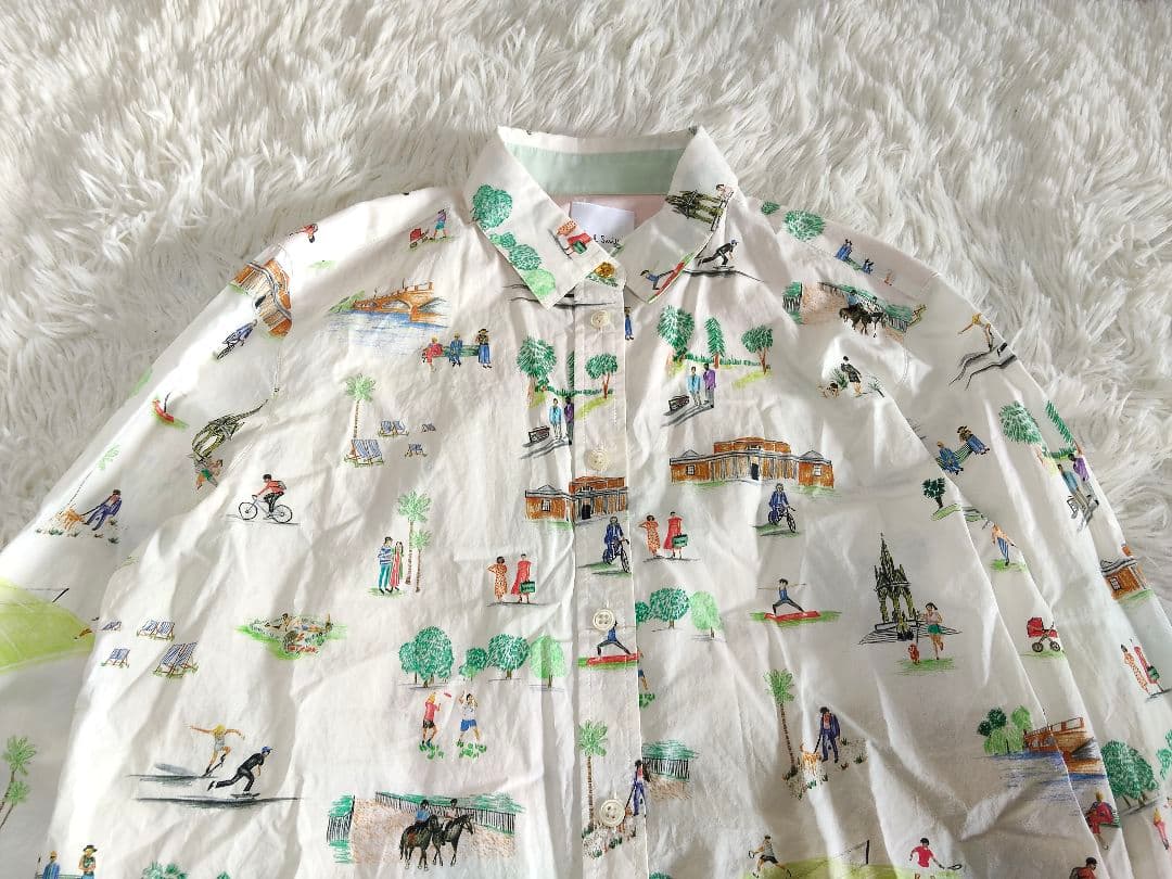 ★たこやき★Paul Smith　ポール・スミス　長袖シャツ　　総柄　42