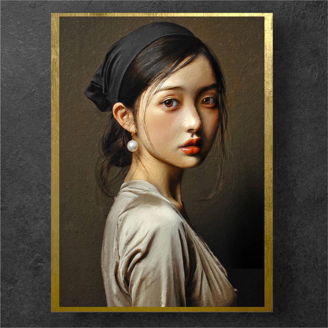 【最高傑作品】人物画　美しい女性をモデルにしたリアリズムアート作品
