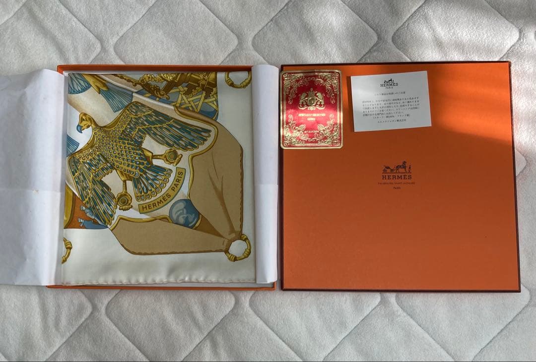 【新品/未使用】エルメス　HERMES /最高級品/ 総柄シルクスカーフ