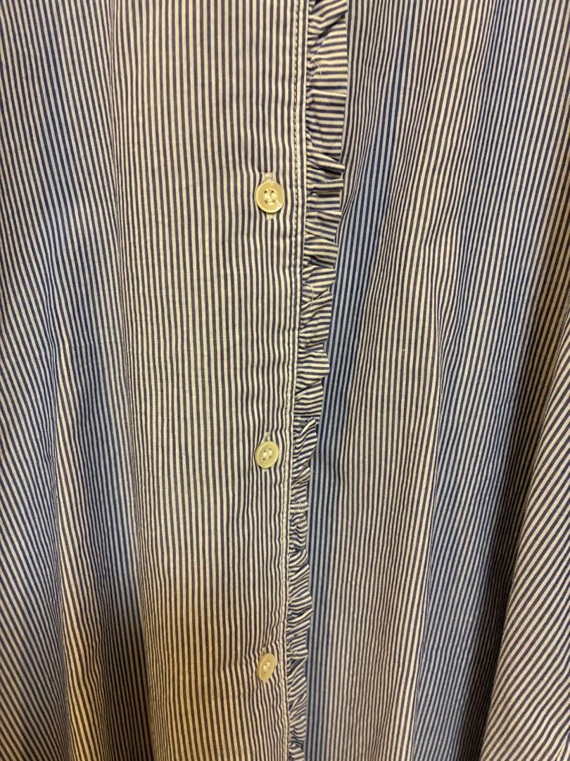 美品　SLOBE IENA ミニフリルブラウス　ブルー